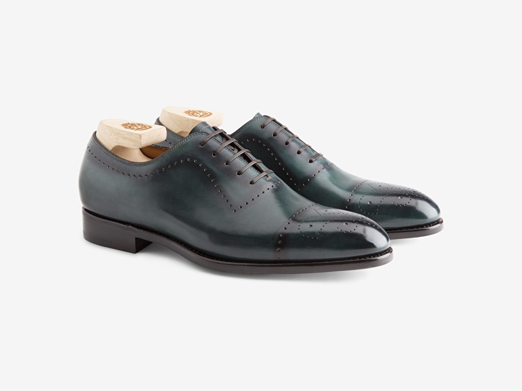 Oxford in Antiqued Turquoise Leather - ART. 632 | Paolo Scafora