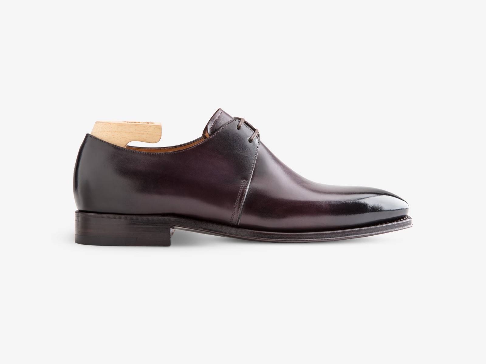 Paolo Sartori Art. 739 Derby in Antiqued Melanzana Leather